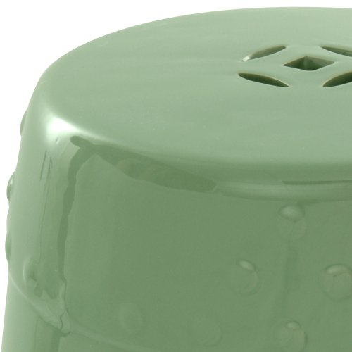 Oriental Furniture 18" Celadon Porcelain Garden Stool