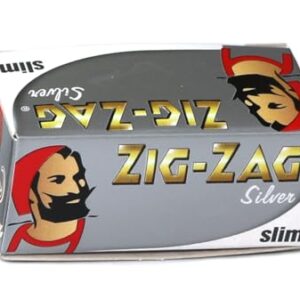 Zig Zag Silver Slim Slow Burning Rolls 24 x 4 m - 1 box