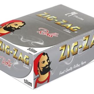 Zig Zag Silver Slim Slow Burning Rolls 24 x 4 m - 1 box