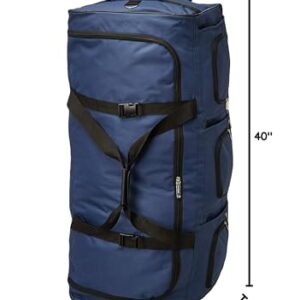 Rockland Rolling Duffel Bag, Navy, 40-Inch