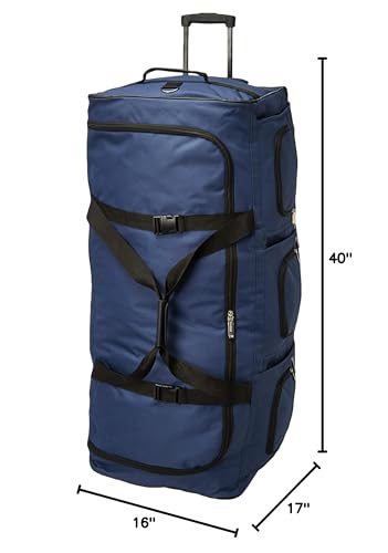 Rockland Rolling Duffel Bag, Navy, 40-Inch