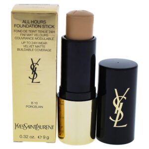 all hours foundation stick - b10 porcelain by yves saint laurent for women - 0.32 oz foundation