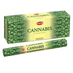 hem cannabis incense sticks - pack of 6-120 count - 301g