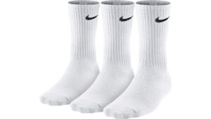 nike lightweight athletic crew sicks men's 3 pack white medium