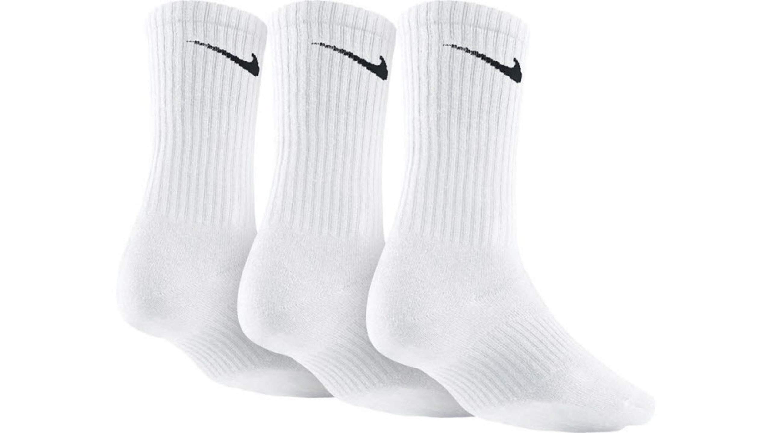 Nike Lightweight Athletic Crew Sicks Men's 3 Pack White Medium