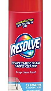 Resolve High Traffic Carpet Foam, Crisp Linen 22 oz Can, Cleans Freshens Softens & Removes Stains