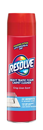 Resolve High Traffic Carpet Foam, Crisp Linen 22 oz Can, Cleans Freshens Softens & Removes Stains