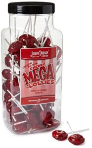 joseph dobson & sons cherry lollies, unwrapped, 1990 g, pack of 90