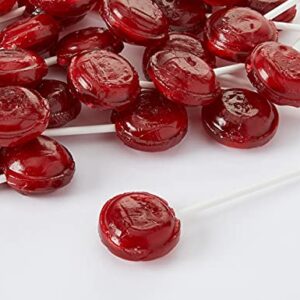 Joseph Dobson & Sons Cherry Lollies, Unwrapped, 1990 g, Pack of 90