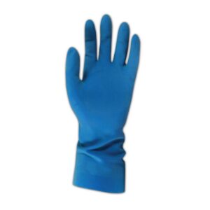 MAPA Professional Classics L-200 Natural Latex Glove, Work, 0.018' Thickness, 12' Length, Size 10, Blue (Bag of 12 Pairs)