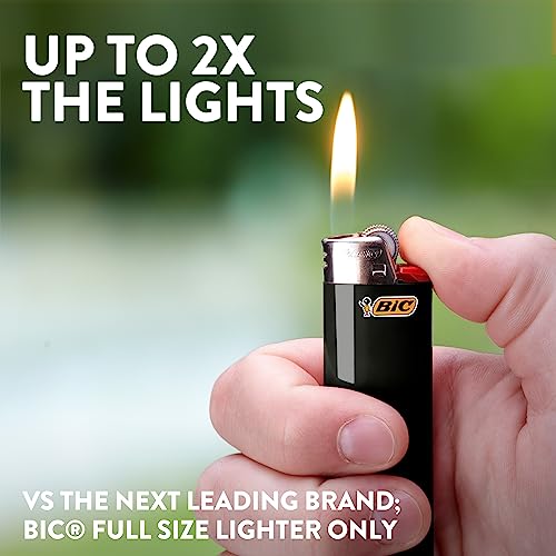 BIC Classic Lighter, Assorted Colors, 50-Count Tray, Up to 2x the Lights (Assortment of Colors May Vary)