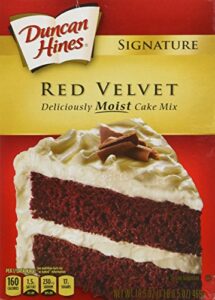 duncan hines signature red velvet deliciously moist cake mix 1 lb. 2.25 oz. box (3 pack)