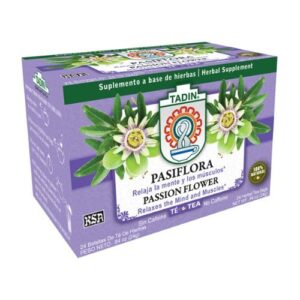 tadin tea, pasiflora (passion flower) tea, 24 count tea bags