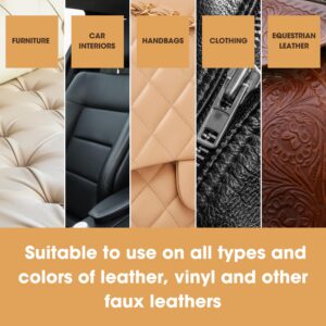 Furniture Clinic Large Leather Care Kit | Leather Cleaner + Protection Cream for Furniture | Two 17oz Bottles + 1 Sponge & 1 Cloth | Condition and Restore Leather Couches, Car Seats, Jackets, & Boots