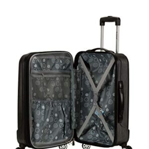 Rockland Melbourne Hardside Expandable Spinner Wheel Luggage, METALLIC, Carry-On 20"