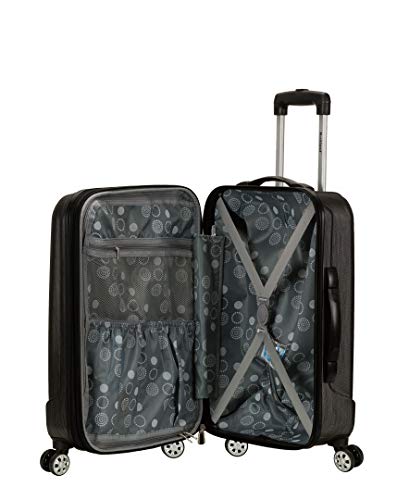 Rockland Melbourne Hardside Expandable Spinner Wheel Luggage, METALLIC, Carry-On 20"