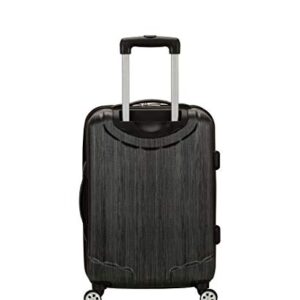 Rockland Melbourne Hardside Expandable Spinner Wheel Luggage, METALLIC, Carry-On 20"