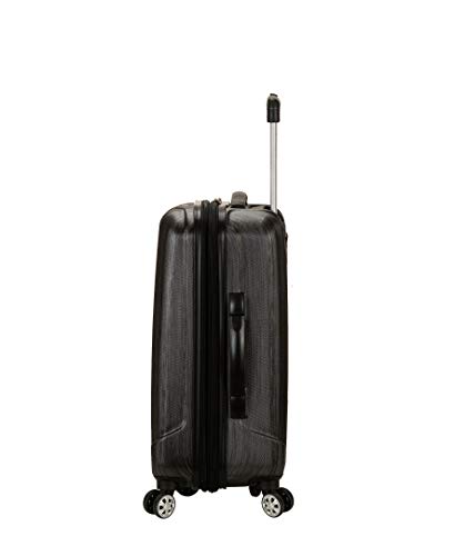 Rockland Melbourne Hardside Expandable Spinner Wheel Luggage, METALLIC, Carry-On 20"