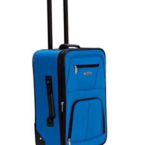 Rockland Journey Softside Upright Luggage Set,Expandable, Blue, 4-Piece (14/19/24/28)