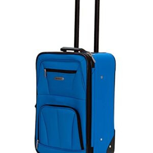 Rockland Journey Softside Upright Luggage Set,Expandable, Blue, 4-Piece (14/19/24/28)