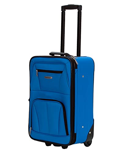 Rockland Journey Softside Upright Luggage Set,Expandable, Blue, 4-Piece (14/19/24/28)