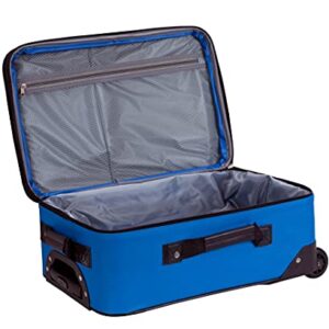 Rockland Journey Softside Upright Luggage Set,Expandable, Blue, 4-Piece (14/19/24/28)