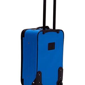 Rockland Journey Softside Upright Luggage Set,Expandable, Blue, 4-Piece (14/19/24/28)