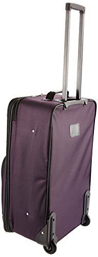 Rockland Journey Softside Upright Luggage Set, Expandable, Purple, 4-Piece (14/19/24/28)