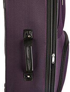 Rockland Journey Softside Upright Luggage Set, Expandable, Purple, 4-Piece (14/19/24/28)