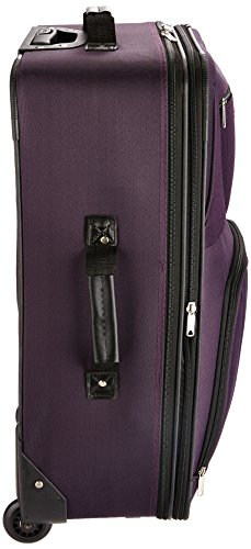 Rockland Journey Softside Upright Luggage Set, Expandable, Purple, 4-Piece (14/19/24/28)