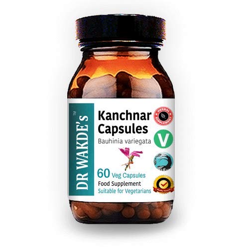 DR WAKDE'S Kanchnar Capsules (Bauhinia variegata) | 60 Veg Caps | Ayurvedic Supplement | Vegan | 100% Herbal | Quantity Discounts