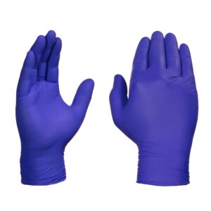 AMMEX Indigo Nitrile Disposable Exam Gloves, 3 Mil, Latex/Powder Free, Food-Safe, Textured, Non-Sterile, X-Large, Box of 100