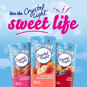 Crystal Light Sugar-Free Strawberry Orange Banana Low Calories Powdered Drink Mix, 72 Count Pitcher Packets