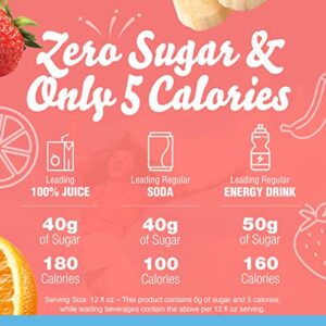 Crystal Light Sugar-Free Strawberry Orange Banana Low Calories Powdered Drink Mix, 72 Count Pitcher Packets