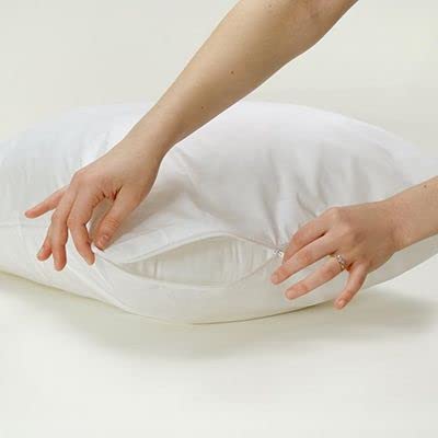 National Allergy Premium 100% Cotton Zippered Body Pillow Protector - 20 x 60 - White - 300 Thread Count - Hypoallergenic Pillowcase with Zipper - Breathable Encasement Cover