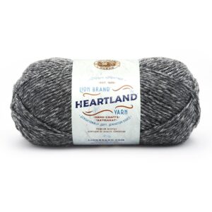 lion brand yarn heartland yarn for crocheting, knitting, and weaving, multicolor yarn, 1-pack, great smoky mountains