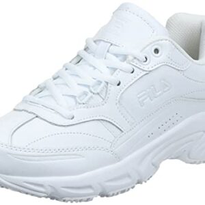 Fila womens Memory Workshift-w cross trainer shoes, White/White/White, 8.5 Wide US