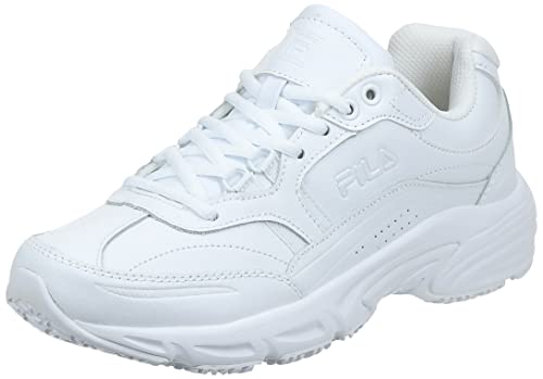 Fila womens Memory Workshift-w cross trainer shoes, White/White/White, 8.5 Wide US