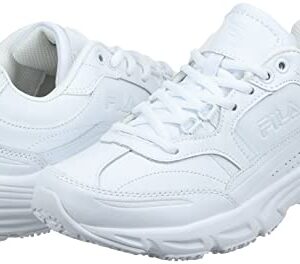 Fila womens Memory Workshift-w cross trainer shoes, White/White/White, 8.5 Wide US