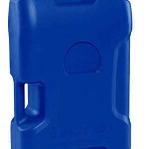 Igloo 6 Gallon Heavy Duty Portable Camping Hiking Water Storage Container, Blue