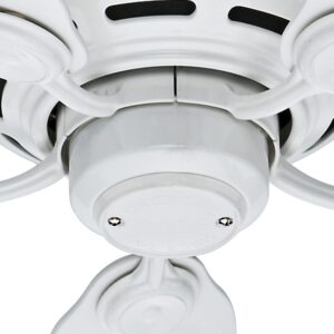 Hunter Fan Company 51059 Indoor Low Profile IV Ceiling Fan with Pull Chain Control, 42", White Finish