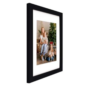 Golden State Art 11x14 Photo Wood Frame with Mat for 8x10 Picture BLACK