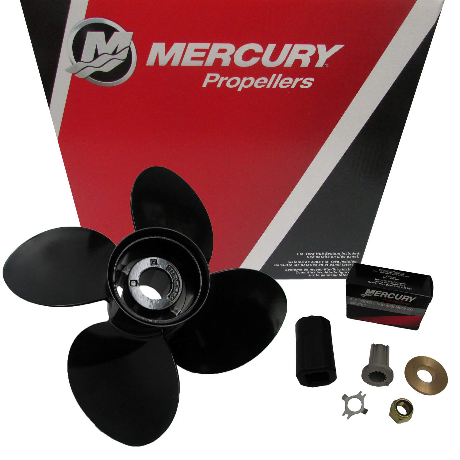 Mercury Spitfire 4-Blade Aluminum Pontoon Propeller Prop 13.8 x 11P 488M8026560