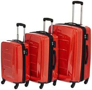 samsonite winfield 2 hardside luggage with spinner wheels, orange, 3-piece set (20/24/28)