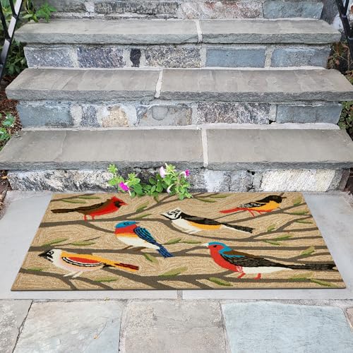 Liora Manne Frontporch Birds Indoor/Outdoor Rug, 2 x 3 ft, Multi