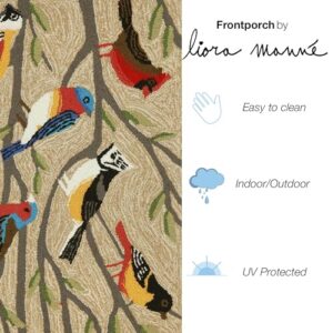 Liora Manne Frontporch Birds Indoor/Outdoor Rug, 2 x 3 ft, Multi