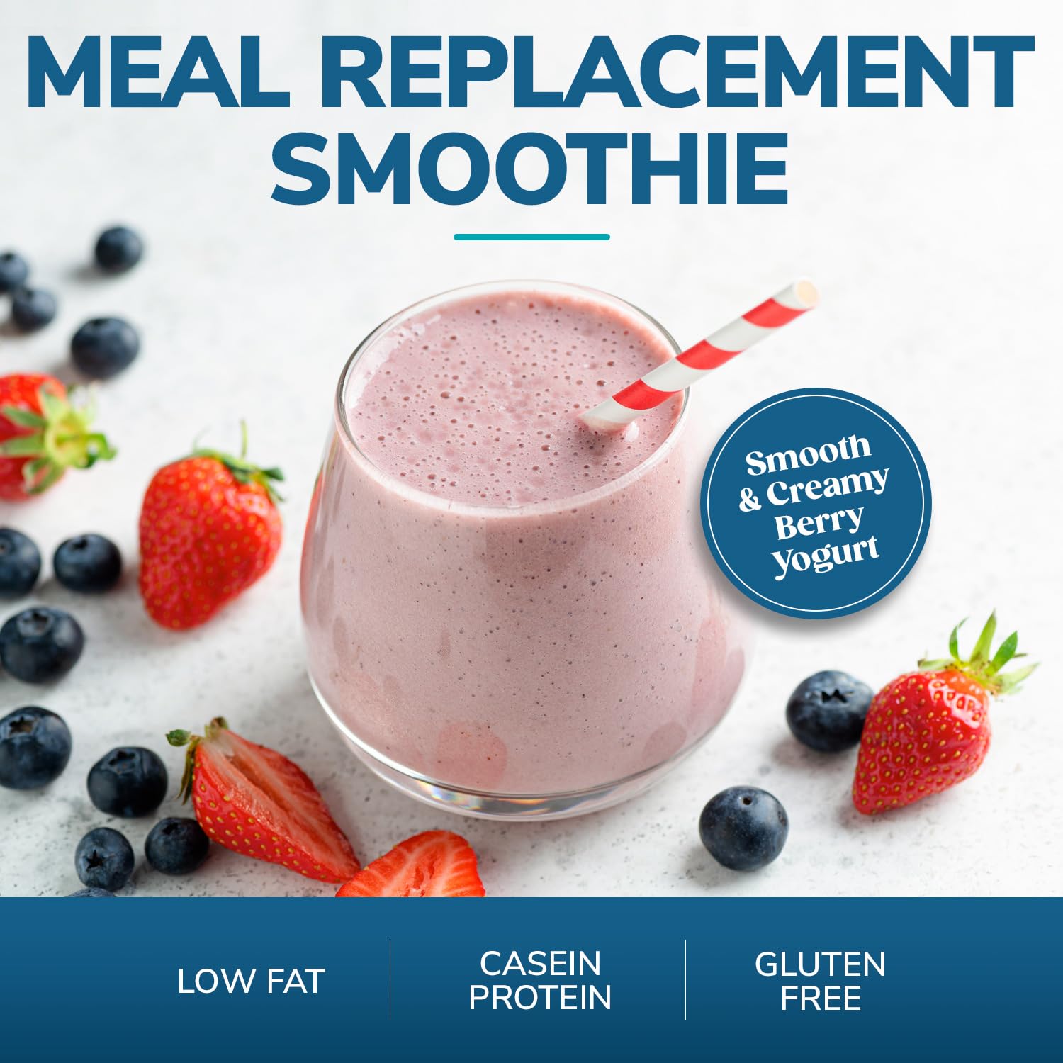 WonderSlim Meal Replacement Smoothie, Berry Yogurt, 15g Protein, Gluten Free (7ct)