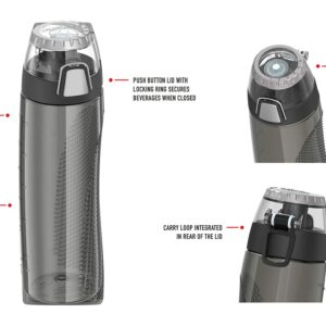 Thermos Tritan Hydration Bottle with Meter, 24-Ounce, Smoke (HP4100SMTRI6)