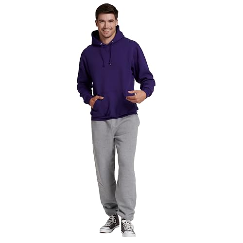 Russell Athletic Men's Dri-Power Pullover Fleece Hoodie, Purple, Small