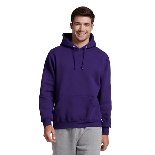 Russell Athletic Men's Dri-Power Pullover Fleece Hoodie, Purple, Small